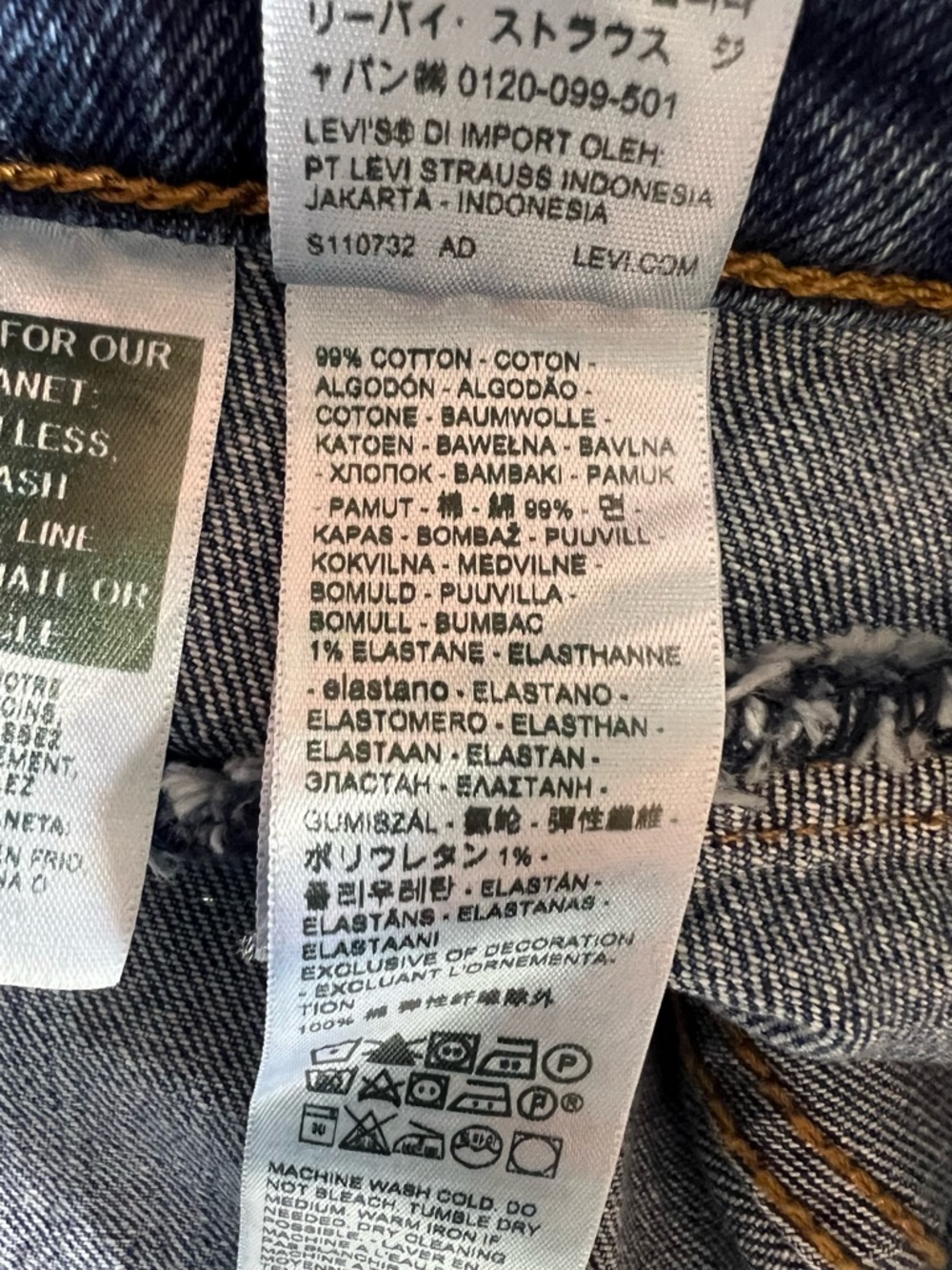 LEVIS Ribcage Western Yoke Jeans Women's Size 29 x 27 Dark Wash 0049U0001 - Picture 11 of 12